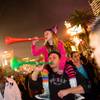 Partygoers take to the Strip to ring in the New Year, Saturday, Dec. 31, 2011.