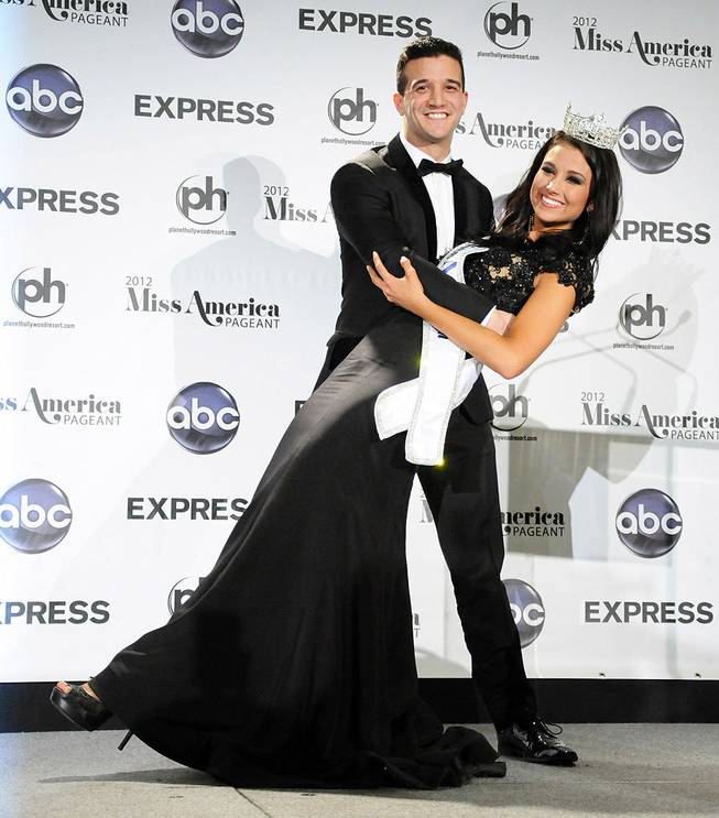 Crowning moments of the 2012 Miss America Pageant for new Miss America Laura Kaeppeler of Kenosha, Wisc., at Planet Hollywood on Saturday, Jan. 14, 2012.