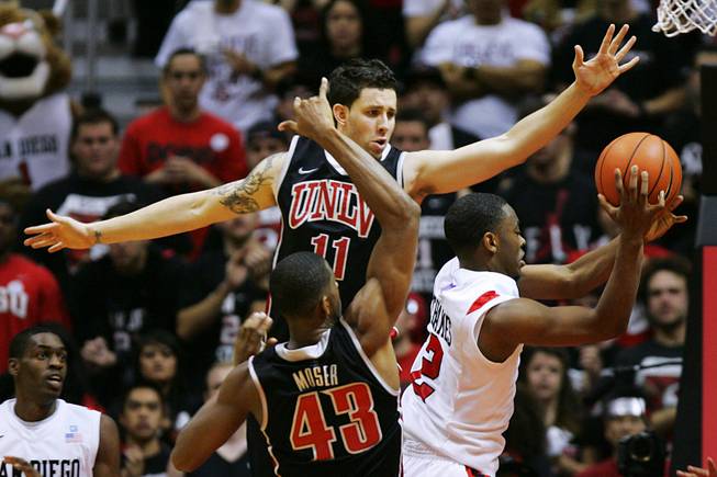 UNLV San Diego State during their game Saturday, Jan. 14, 2012 at Viejas Arena in San Diego.