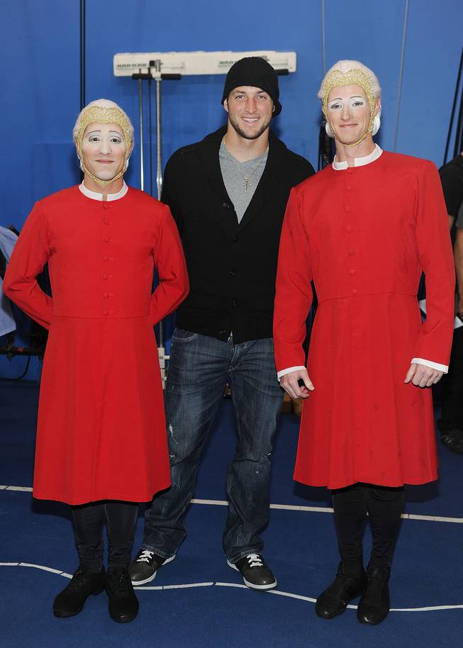 Tim Tebow at Cirque du Soleil's "O" at the Bellagio on Wednesday, Jan. 18, 2012.
