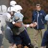 Photo: Penn State coach Joe Paterno watches his football 