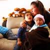 Photo: Belem Ortega is shown at home with her children Ro