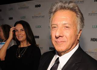 Lisa Gottsegen and Dustin Hoffman attend HBO's screening of 