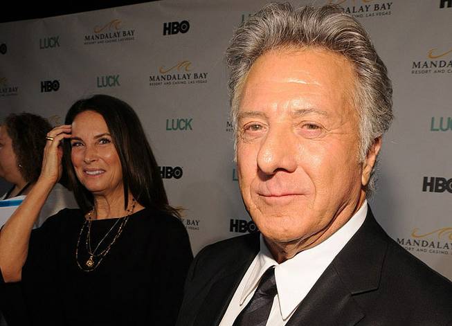 Lisa Gottsegen and Dustin Hoffman attend HBO's screening of 