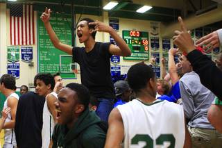 Green Valley fans and players celebrate their 71-58 defeat of Silverado Friday, Jan. 27, 2012 at Green Valley.