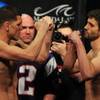 Photo: Nick Diaz and Carlos Condit face off during the we