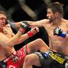Photo: Carlos Condit hits Nick Diaz with a right during t