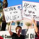 Teachers Rally at Admin Building