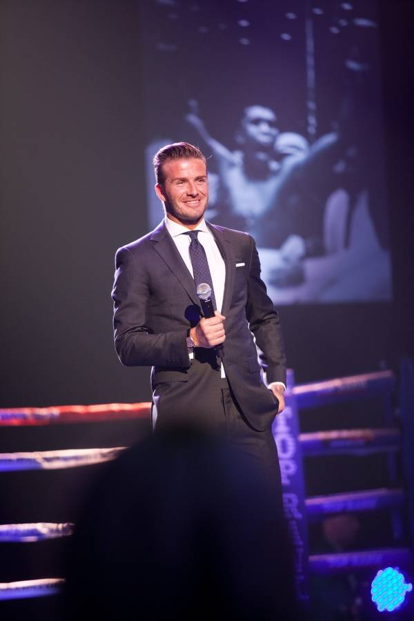 David Beckham at the 2012 Keep Memory Alive "Power of Love Gala" tribute to Muhammad Ali's 70th birthday at MGM Grand Garden Arena on Saturday, Feb. 18, 2012.