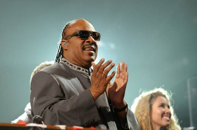 LAS VEGAS, NV - FEBRUARY 18: (EXCLUSIVE COVERAGE) Recording artist Stevie Wonder performs at the Keep Memory Alive foundation's "Power of Love Gala" celebrating Muhammad Ali's 70th birthday at the MGM Grand Garden Arena February 18, 2012 in Las Vegas, Nevada. The event benefits the Cleveland Clinic Lou Ruvo Center for Brain Health and the Muhammad Ali Center. (Photo by Ethan Miller/Getty Images for Keep Memory Alive)