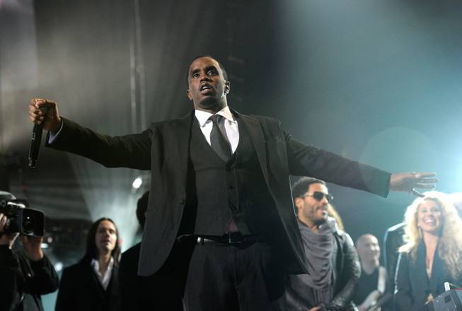 LAS VEGAS, NV - FEBRUARY 18: (EXCLUSIVE COVERAGE) Recording artist Sean "Diddy" Combs speaks onstage at the Keep Memory Alive foundation's "Power of Love Gala" celebrating Muhammad Ali's 70th birthday at the MGM Grand Garden Arena February 18, 2012 in Las Vegas, Nevada. The event benefits the Cleveland Clinic Lou Ruvo Center for Brain Health and the Muhammad Ali Center. (Photo by Ethan Miller/Getty Images for Keep Memory Alive)