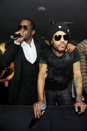 Diddy and Lenny Kravitz perform at 1 OAK in the Mirage on Saturday, Feb. 18, 2012.