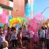 Runners are shown at a dust party after the first Color Run on Saturday, Feb. 25, 2012, in downtown Las Vegas. About 5,000 participants ran a 5K event that benefits Three Square food bank. Runners are shown at a dust party after the first Color Run on Saturday, Feb. 25, 2012, in downtown Las Vegas. About 5,000 participants ran a 5K event that benefits Three Square food bank.
