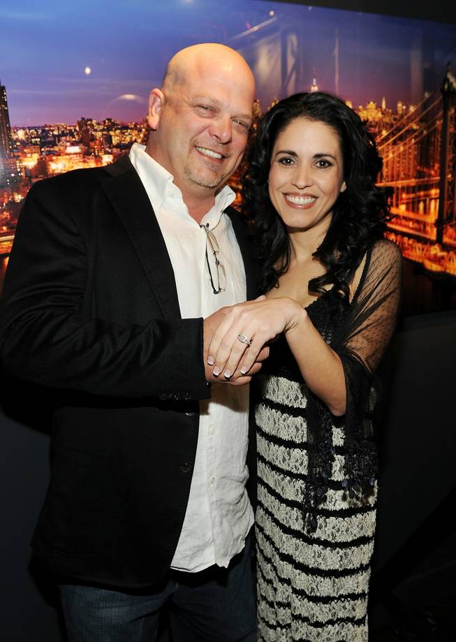Newly engaged Rick Harrison and his fiancee DeAnna Burditt at the grand opening of Peter Lik Gallery in Mandalay Place on Saturday, Feb. 25, 2012.