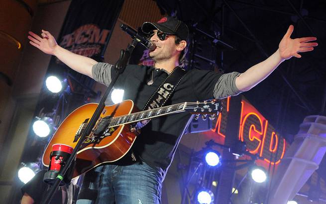 Eric Church performs at Fremont Street Experience in downtown Las Vegas on Saturday, March 31, 2012.