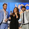 Charles Kelley, Hillary Scott and Dave Haywood of Lady Antebellum accept the Vocal Group of the Year award during the 47th Annual Academy of Country Music Awards at MGM Grand Garden Arena on Sunday, April 1, 2012. Charles Kelley, Hillary Scott and Dave Haywood of Lady Antebellum accept the Vocal Group of the Year award during the 47th Annual Academy of Country Music Awards at MGM Grand Garden Arena on Sunday, April 1, 2012.