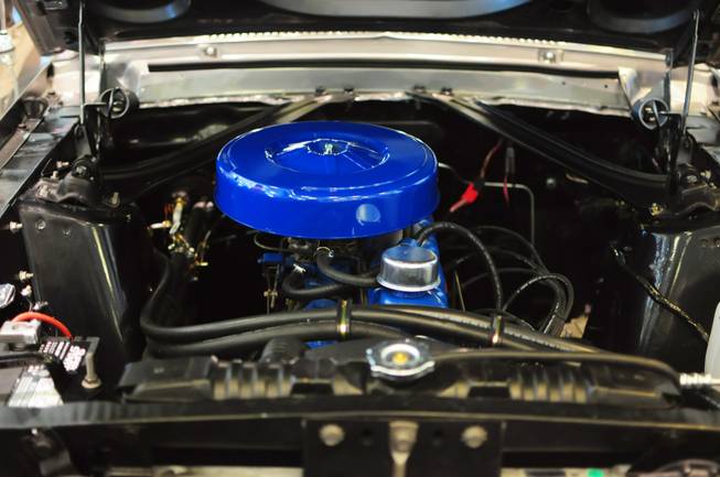 The engine of Vanessa' refurbished 1967 Ford Mustang coupe taken on Saturday, April 28, 2012. The 17-year-old Centennial High School senior, who was born with a congenital heart condition, was the recipient of a car makeover courtesy of the local Make-A-Wish Foundation and its partners.