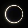 Photo: The moon nearly covers the sun during the peak of 