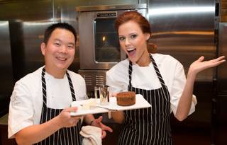 2011 Miss USA Alyssa Campanella cooks at Gordon Ramsay Steak in Paris Las Vegas on Friday, May 25, 2012.