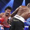 Manny Pacquiao punches at Timothy Bradley Jr. during their WBO welterweight title fight at MGM Grand Garden Arena on Saturday, June 9, 2012. Bradley won a controversial split decision. Manny Pacquiao punches at Timothy Bradley Jr. during their WBO welterweight title fight at MGM Grand Garden Arena on Saturday, June 9, 2012. Bradley won a controversial split decision.