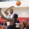 Photo: Kevin Durant passes over his head during the USA O Photo: Kevin Durant passes over his head during the USA O