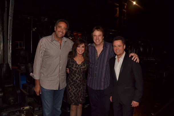 Brad Garrett, Marie Osmond, Kevin Nealon and Donny Osmond at the Flamingo.