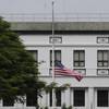 Photo: The U.S. flag flies half-mast at the U.S. Embassy Photo: The U.S. flag flies half-mast at the U.S. Embassy