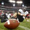 Palo Verde quarterback Parker Rost and his Panther teammates stretch before the start of their game against Desert Vista during the 2012 AIA Sollenberger Classic football game on Saturday, Aug. 18, 2012, at University of Phoenix Stadium in Glendale, Ariz. Palo Verde quarterback Parker Rost and his Panther teammates stretch before the start of their game against Desert Vista during the 2012 AIA Sollenberger Classic football game on Saturday, Aug. 18, 2012, at University of Phoenix Stadium in Glendale, Ariz.