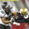 Photo: Palo Verde defensive lineman Mike Hughes (50) batt Photo: Palo Verde defensive lineman Mike Hughes (50) batt