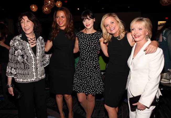 (L-R) Actors Lily Tomlin, Maya Rudolph, Zooey Deschanel, Amy Poehler and Florence Henderson attend the Academy of Television Arts & Sciences 2012 Performers Peer Group Reception at the Sheraton Universal Hotel on August 20, 2012 in Universal City, California.
