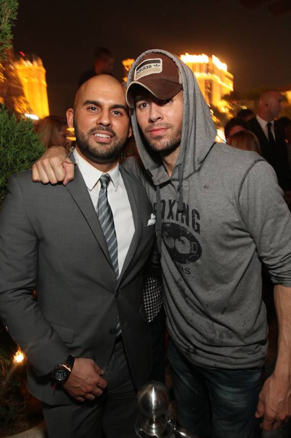 Enrique Iglesias, right, at Hyde in Bellagio on Saturday, Aug. 18, 2012.