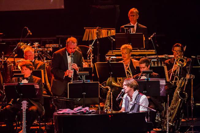 "The Symphonic Rock Show," featuring Brody Dolyniuk, a band and 25 orchestral musicians, at Reynolds Hall in the Smith Center for the Performing Arts on Friday, Aug. 24, 2012.