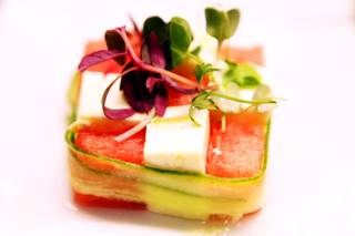 Watermelon and feta salad at the Bacchanal Buffet at Caesars Palace on Tuesday, September 11, 2012.