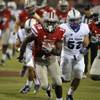 Rebels receiver Marcus Sullivan breaks free for a large first half gain against Air Force at Sam Boyd Stadium on Saturday night. Rebels receiver Marcus Sullivan breaks free for a large first half gain against Air Force at Sam Boyd Stadium on Saturday night.