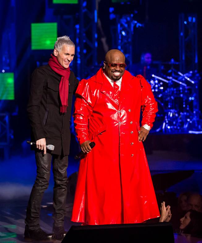 The "CeeLo and Friends" Christmas show and Keep Memory Alive fundraiser featuring CeeLo Green (pictured here with Tony Vincent), Rod Stewart, the Muppets and "The Voice" contestants at Peepshow Theater in Planet Hollywood on Wednesday, Oct. 10, 2012.