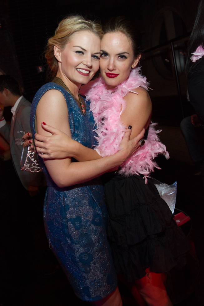 Actress Jennifer Morrison, left, celebrates her friend Lauren Whelan's bachelorette party at Lavo in the Palazzo on Saturday, Oct. 13, 2012.