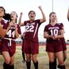 Photo: The Cimarron-Memorial girls flag football teams ch Photo: The Cimarron-Memorial girls flag football teams ch