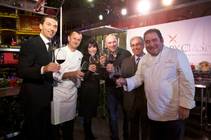 Round 1 of Culinary Clash featuring Sebastien Silvestri, Laurent Tourondel, Claudine Grant, Dana White, a guest and Emeril Lagasse at the Venetian on Thursday, Nov. 29, 2012. Round 1 of Culinary Clash featuring Sebastien Silvestri, Laurent Tourondel, Claudine Grant, Dana White, a guest and Emeril Lagasse at the Venetian on Thursday, Nov. 29, 2012.