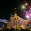 Photo: Fireworks fill the sky during the midnight New Yea Photo: Fireworks fill the sky during the midnight New Yea