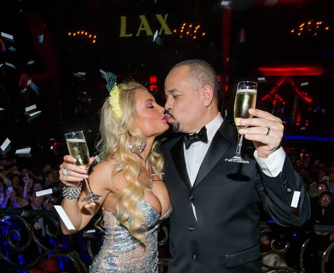 Ice-T and Coco host the New Year's Eve celebration at LAX in the Luxor on Monday, Dec. 31, 2012.