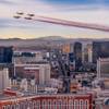 The USAF Thunderbirds flyover above the Strip with 2012 Miss America Laura Kaeppeler for the 2013 Miss America Pageant on Monday, Jan. 7, 2013. The USAF Thunderbirds flyover above the Strip with 2012 Miss America Laura Kaeppeler for the 2013 Miss America Pageant on Monday, Jan. 7, 2013.