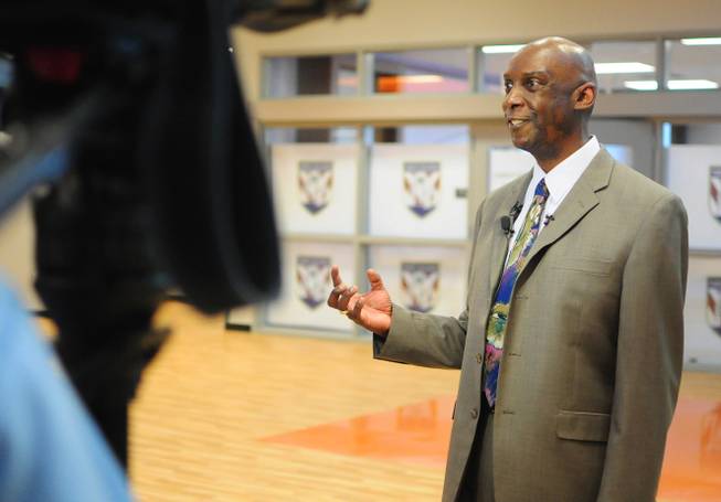 Variety School Principal Tyler Hall speaks with the media after a ribbon cutting ceremony for Variety's new campus, 2800 East Stewart Ave., on Monday, Jan. 7, 2013. The replacement school features kitchen facilities, a mock apartment and laundry facilities to teach life and vocational skills to special-needs students.