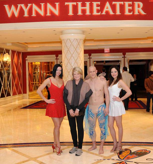 Martha Stewart, second from left, with cast members of