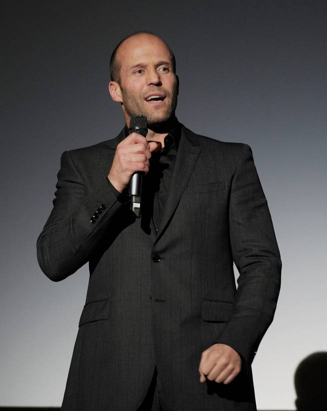 Jason Statham at the premiere of his film "Parker" at Planet Hollywood on Thursday, Jan. 24, 2013.