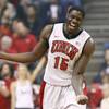 UNLV forward Anthony Bennett reacts after a score during their game against UNR Tuesday, Jan. 29, 2013 at the Thomas & Mack. UNLV won the game 66-54. UNLV forward Anthony Bennett reacts after a score during their game against UNR Tuesday, Jan. 29, 2013 at the Thomas & Mack. UNLV won the game 66-54.
