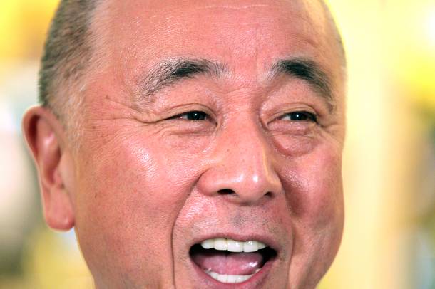 Chef Nobu Matsuhisa talks with the media at the new Nobu Restaurant at Caesars Palace in Las Vegas on Friday, February 1, 2013.