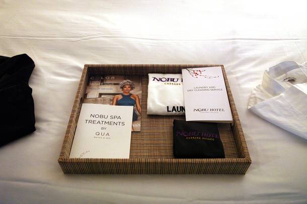 Turndown service at the Nobu Hotel at Caesars Palace in Las Vegas on Friday, February 1, 2013.