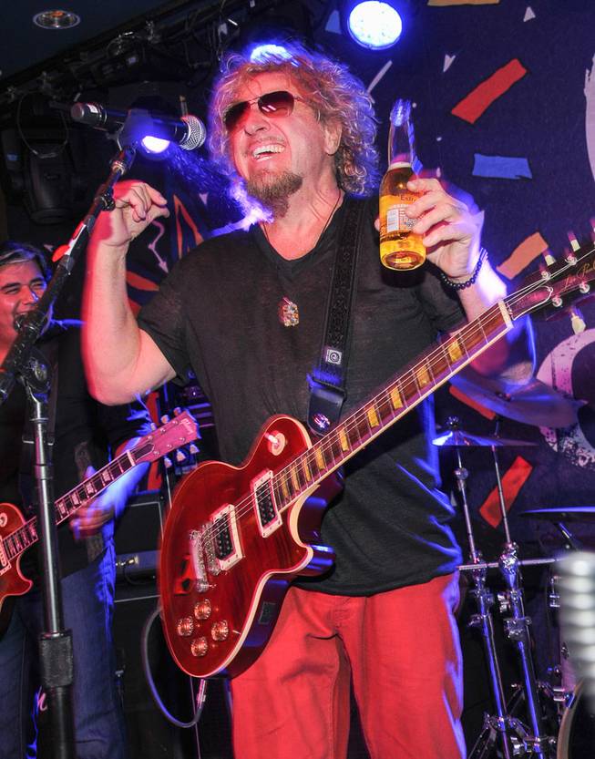 Cabo Wabo Cantina's third-anniversary party with owner and rocker Sammy Hagar at Planet Hollywood on Saturday, Feb. 9, 2013.