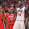 UNLV forward Anthony Bennett reacts after a dunk on San Diego State during their game Saturday, Feb. 16, 2013. UNLV won the game 72-70 to sweep the regular season series. UNLV forward Anthony Bennett reacts after a dunk on San Diego State during their game Saturday, Feb. 16, 2013. UNLV won the game 72-70 to sweep the regular season series.