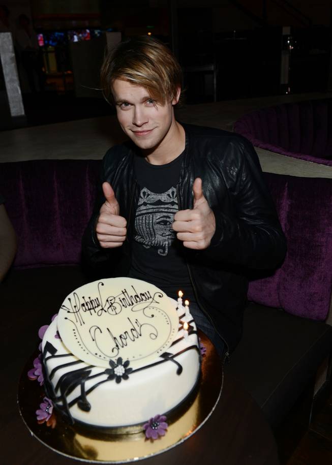 Chord Overstreet celebrates his 24th birthday at Heraea in Palms on Saturday, Feb. 16, 2013.